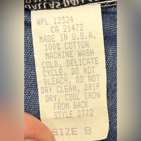 Howard Wolf Vintage Denim and Sequins Cotton Top Size 8 Made in the USA - Picture 6 of 6